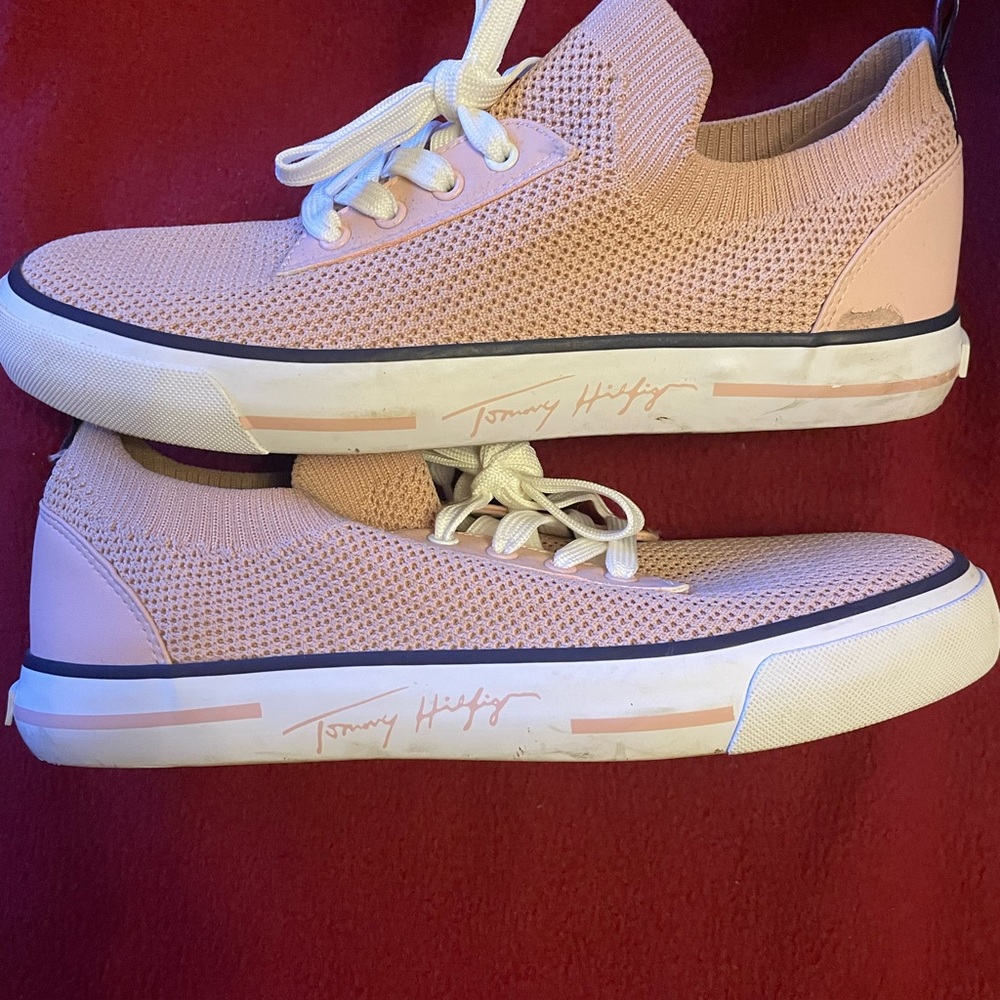 TOMMY HILFIGER, pink TWGessie size 9 textile man made upper. EC worn once. - Picture 5 of 6